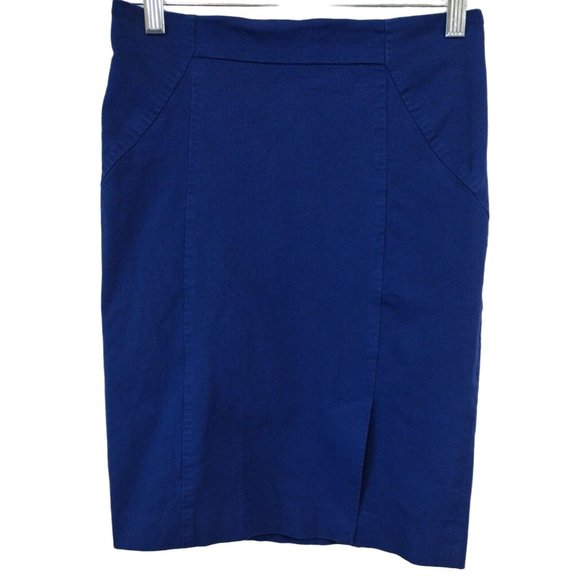 Banana Republic Skirts Banana Republic Navy Blue Front Slit Mini